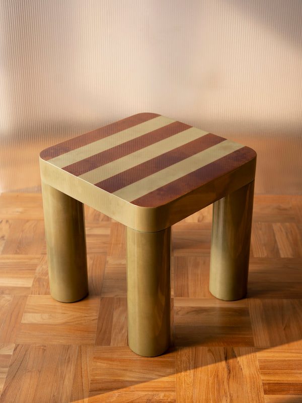 40 Side Table - Green + Brown