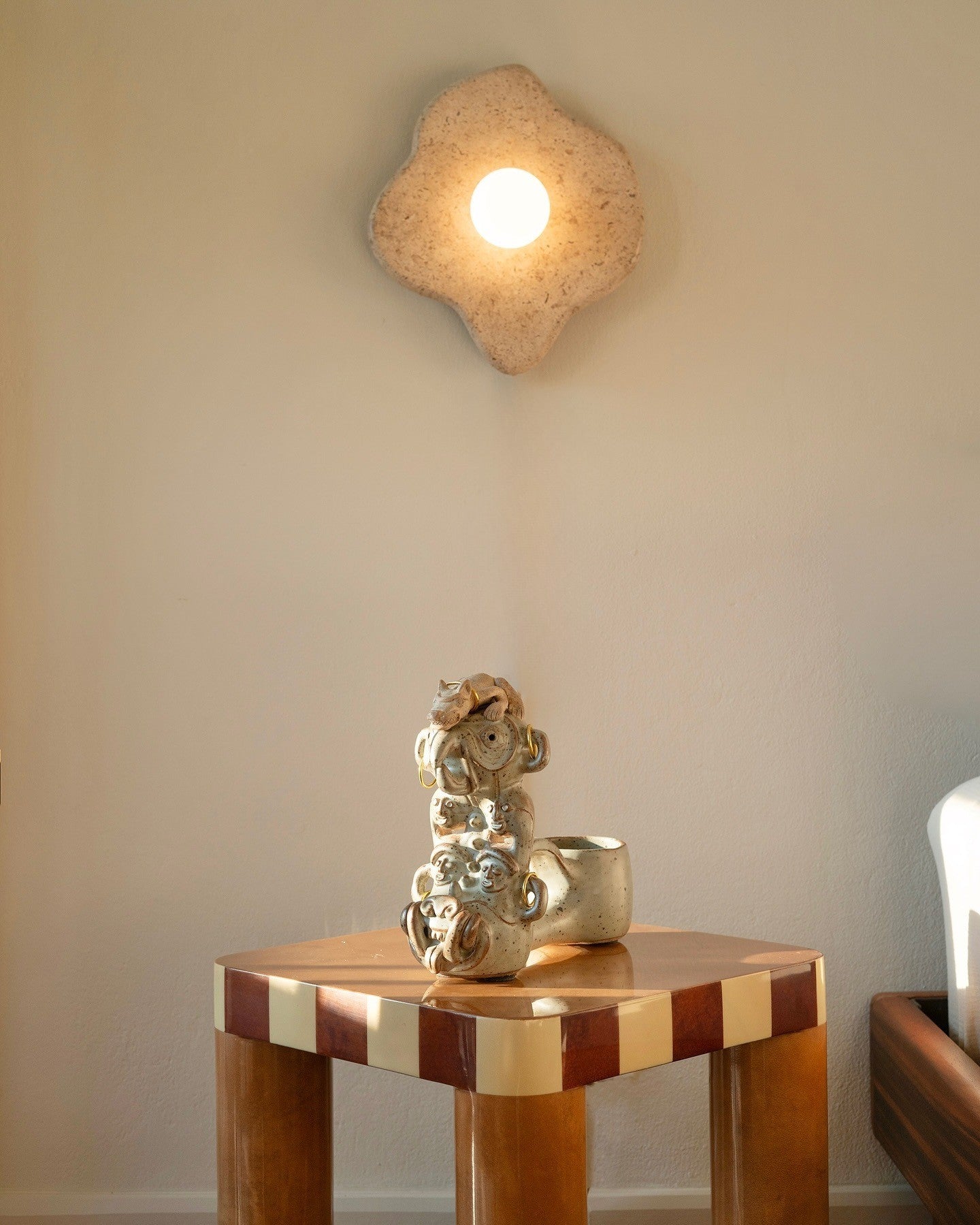 Blob Sconce #2 - Travertine