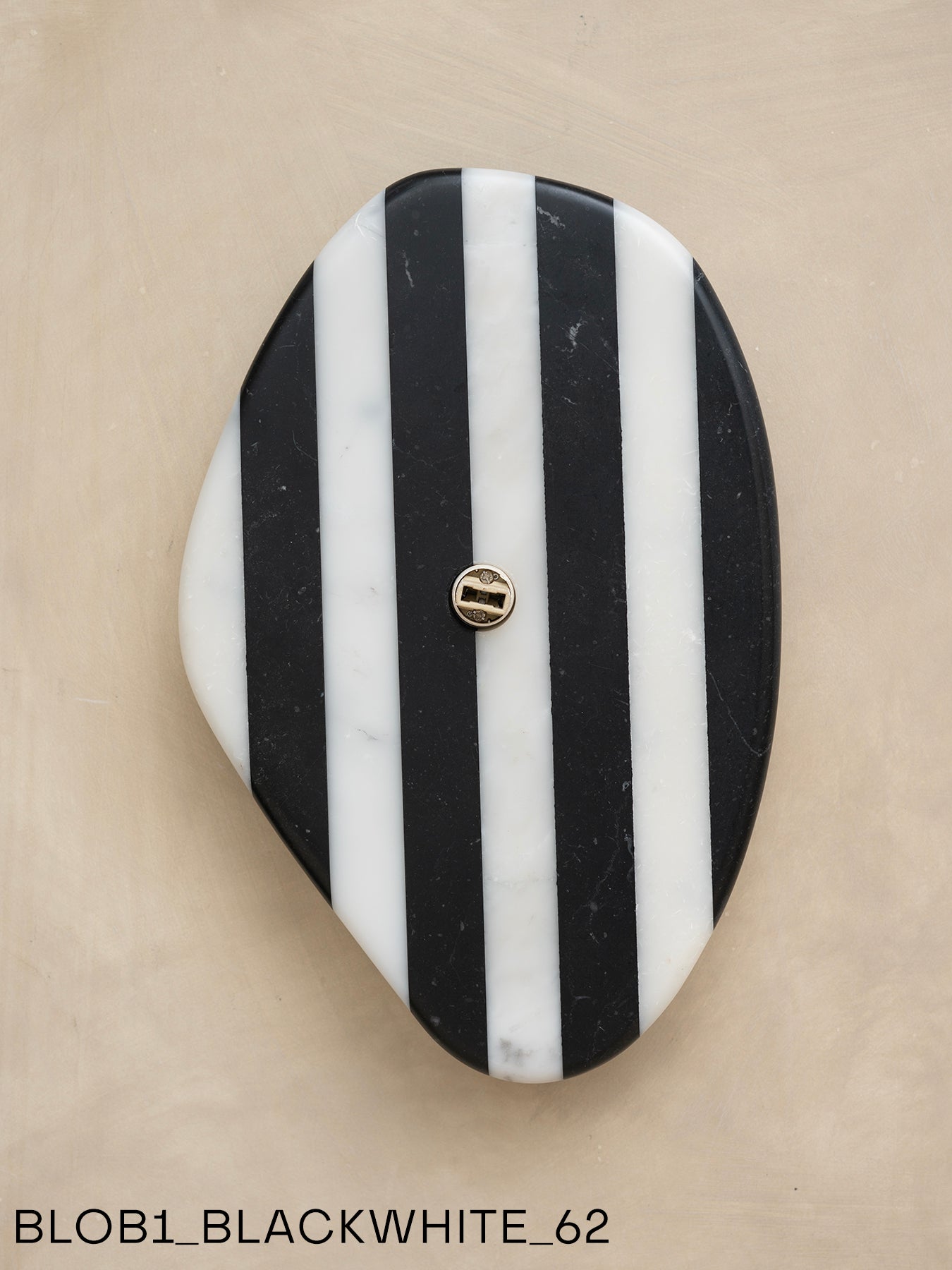 Blob Sconce #1 - Black + White Striped