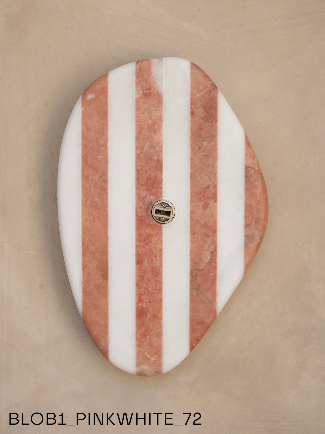 Blob Sconce #1 - Pink +White Striped