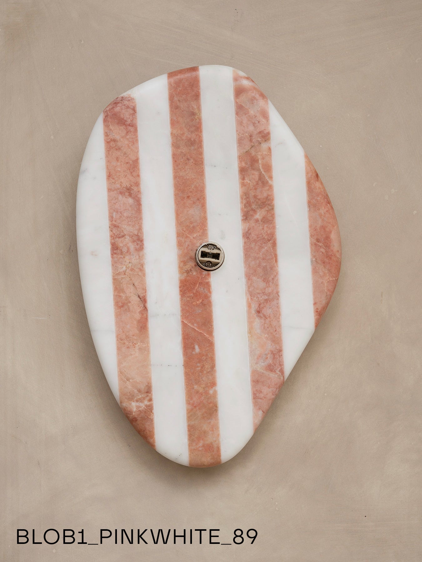Blob Sconce #1 - Pink +White Striped