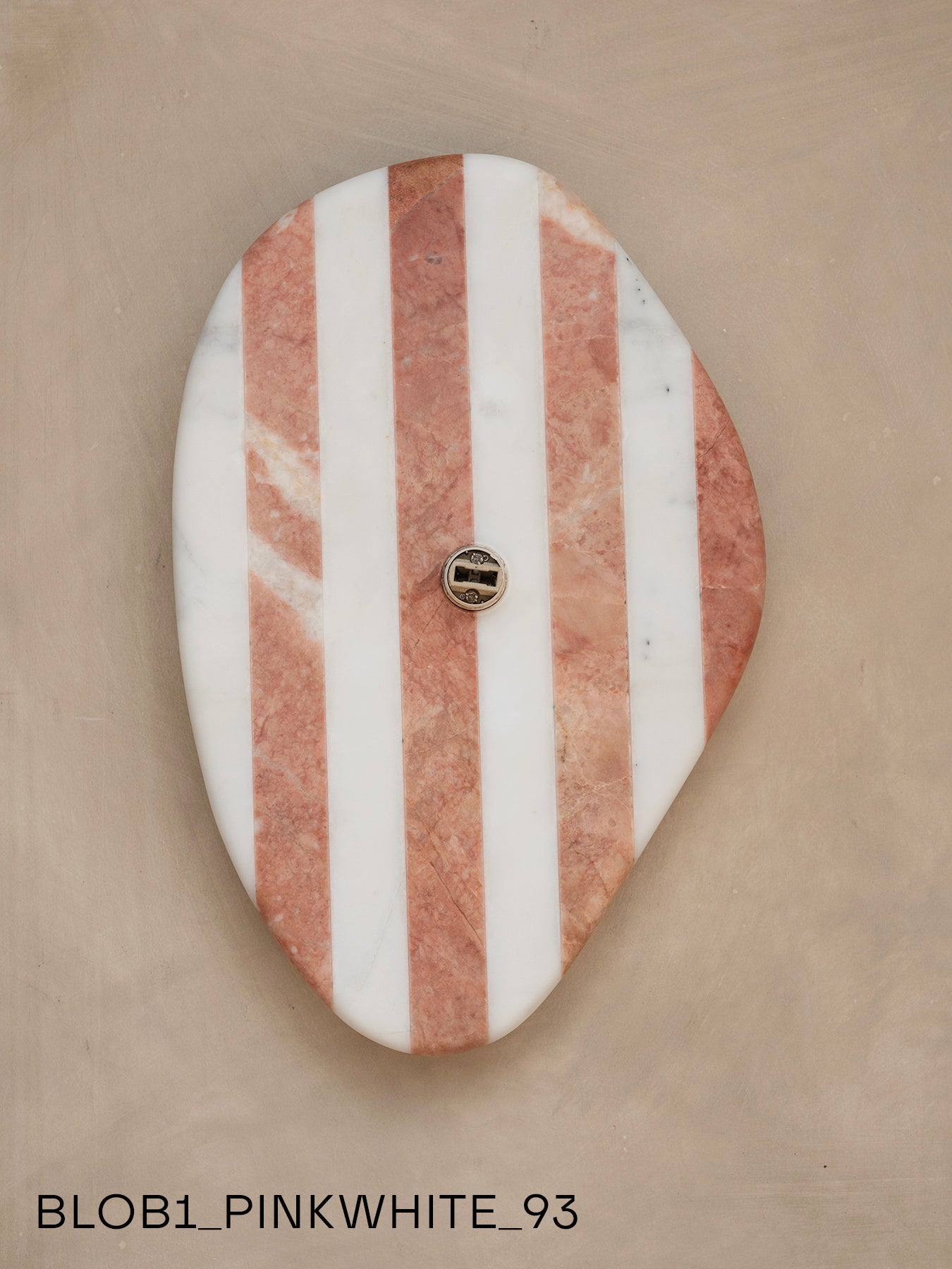 Blob Sconce #1 - Pink +White Striped