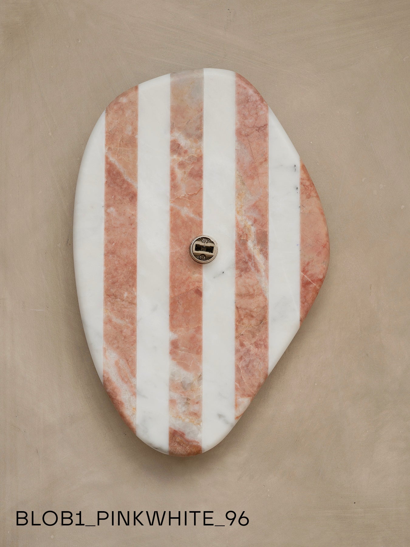Blob Sconce #1 - Pink +White Striped