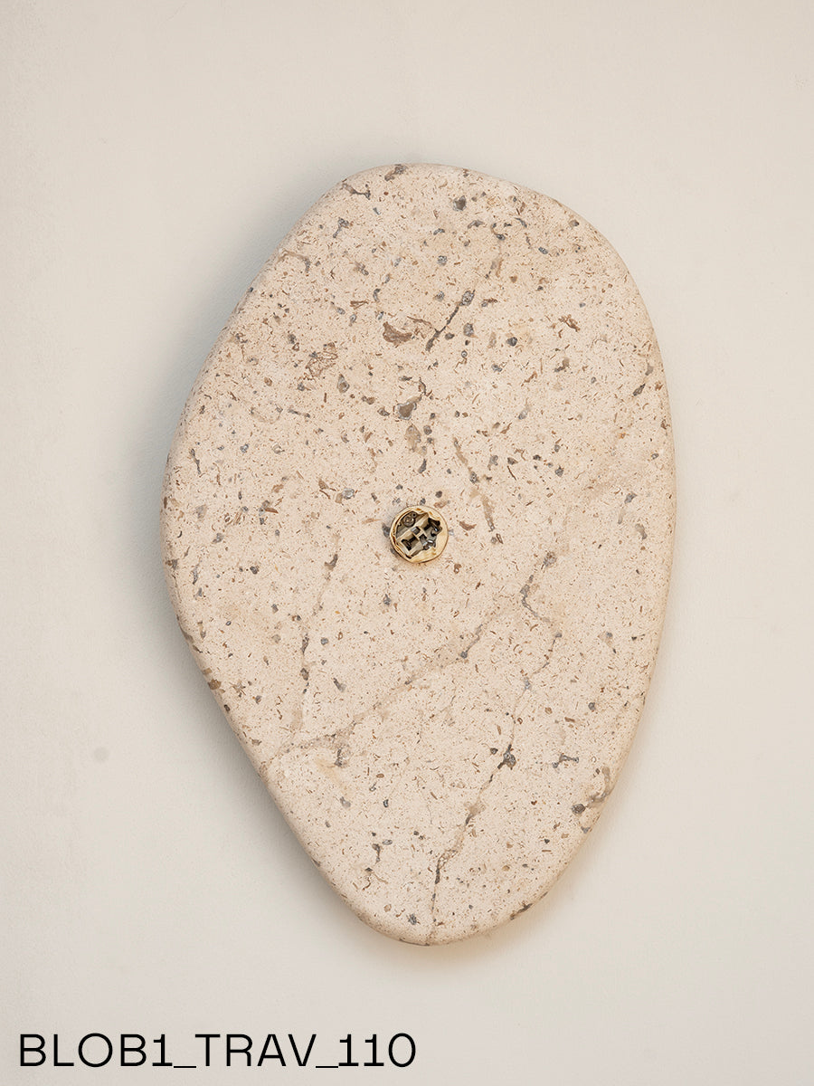 Blob Sconce #1 - Travertine