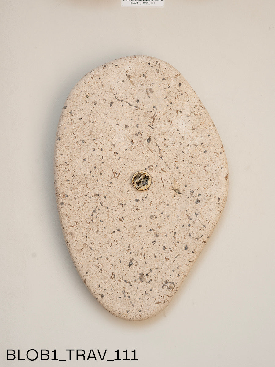 Blob Sconce #1 - Travertine