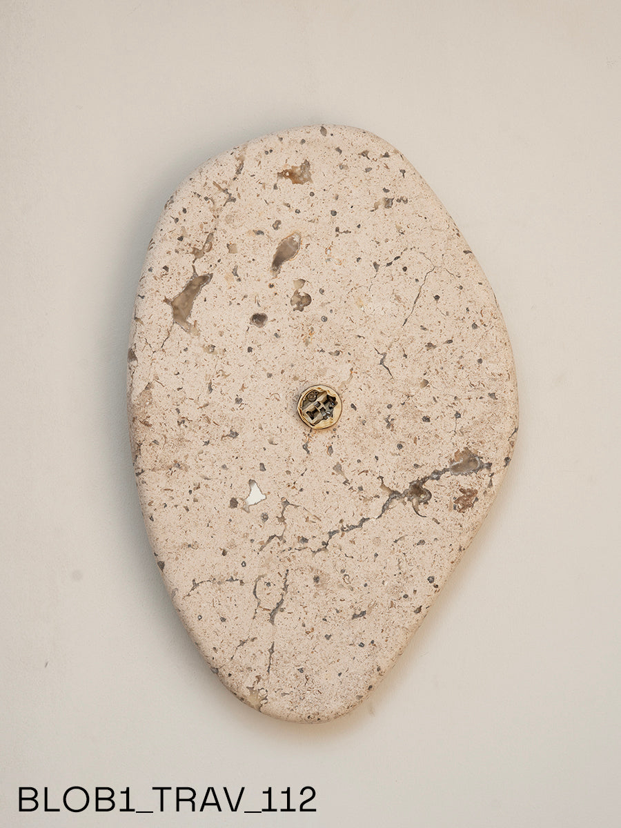 Blob Sconce #1 - Travertine