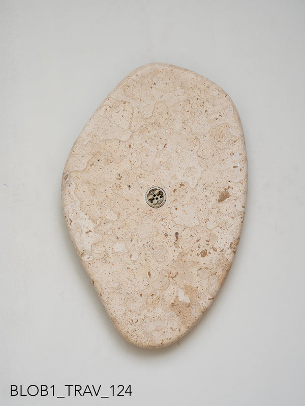 Blob Sconce #1 - Travertine