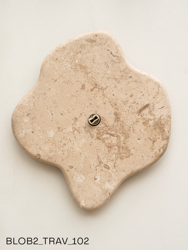 Blob Sconce #2 - Travertine