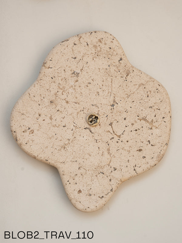 Blob Sconce #2 - Travertine