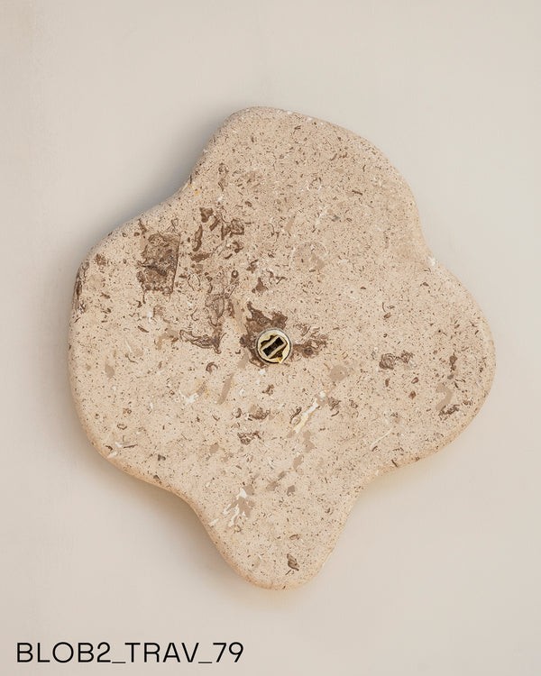 Blob Sconce #2 - Travertine