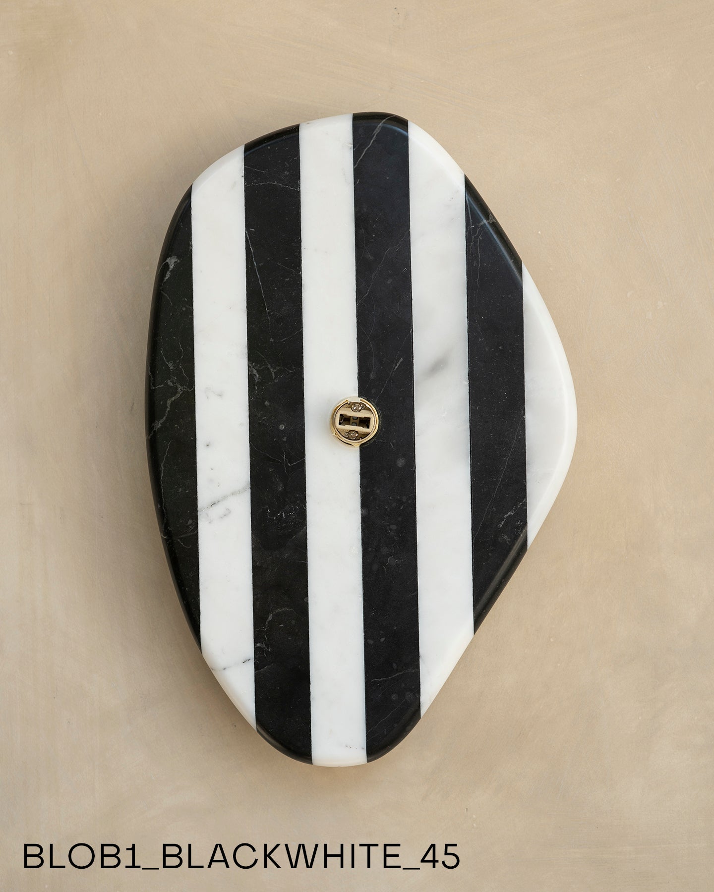 Blob Sconce #1 - Black + White Striped