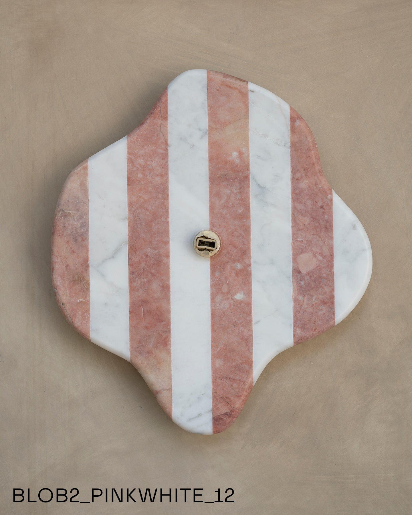 Blob Sconce #2 - Pink + White Striped