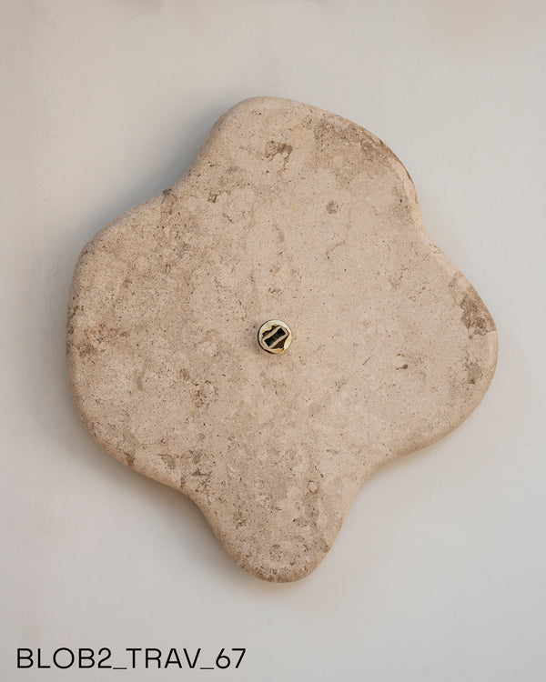 Blob Sconce #2 - Travertine