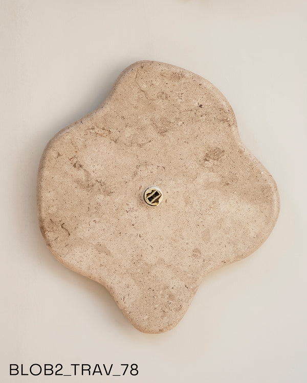 Blob Sconce #2 - Travertine