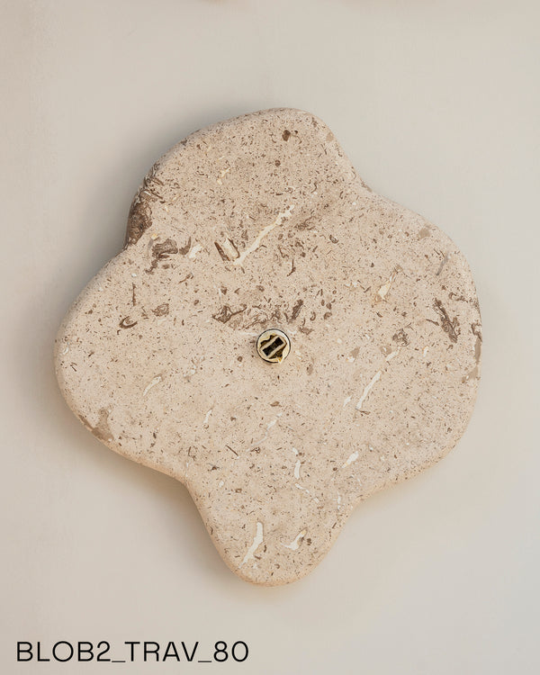 Blob Sconce #2 - Travertine