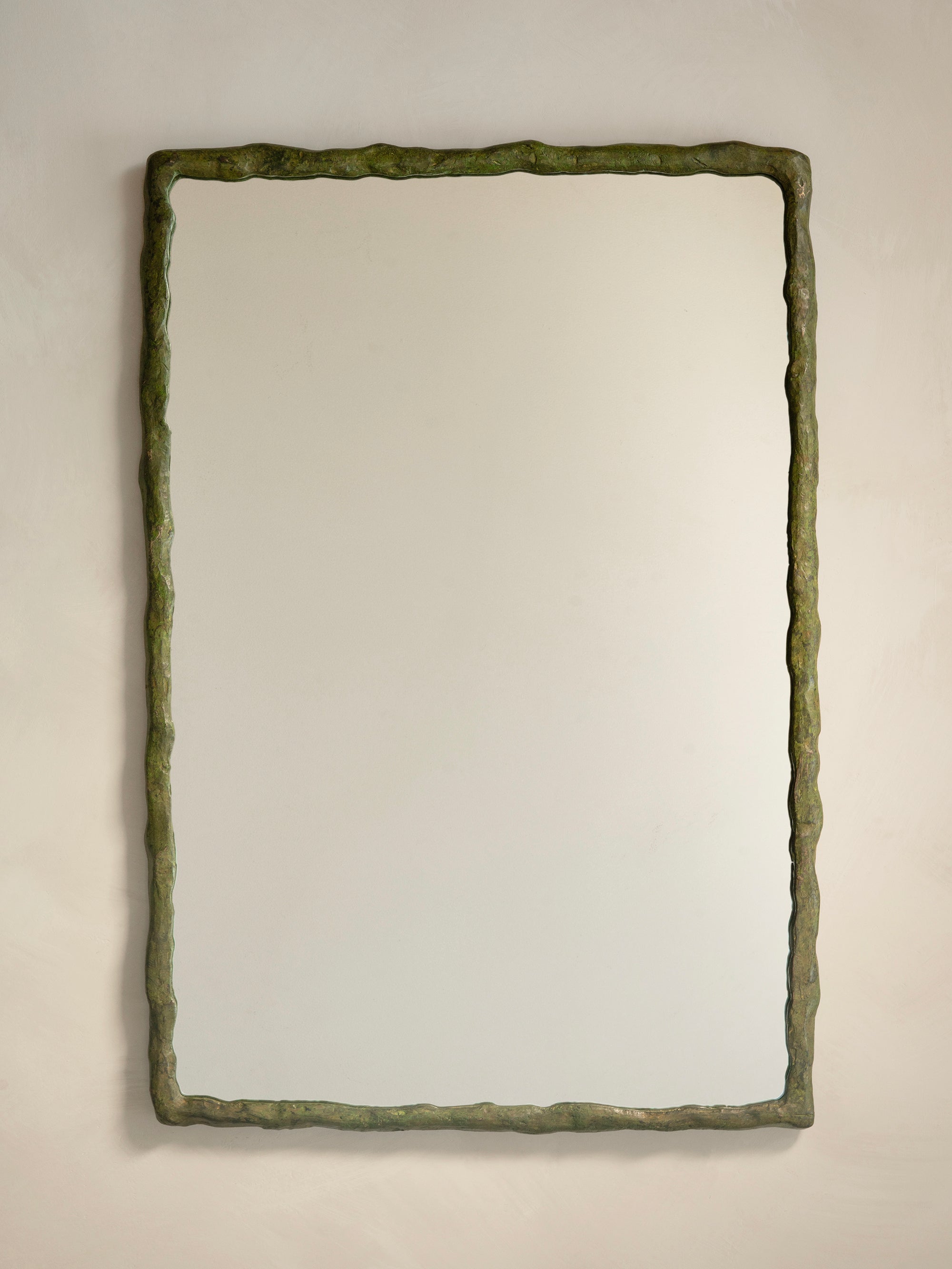 Suthep Mirror - Aged Green Cast Brass