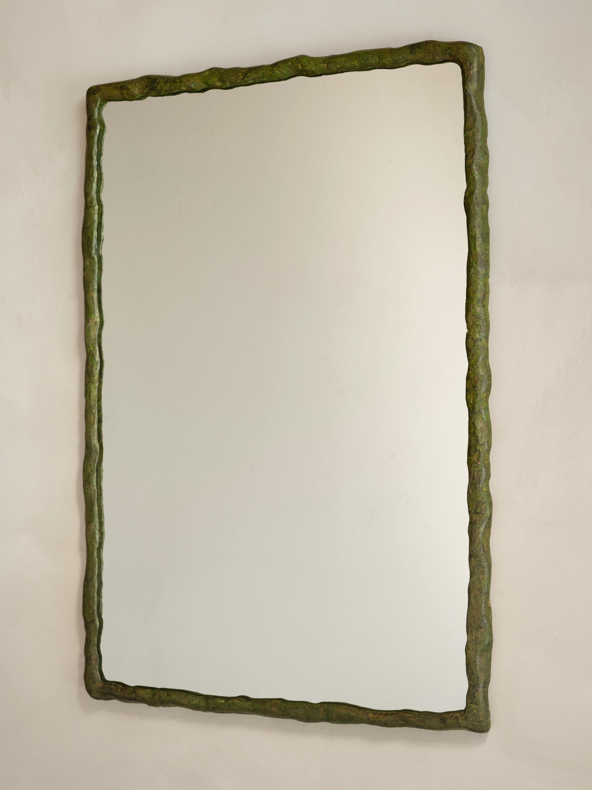 Suthep Mirror - Aged Green Cast Brass