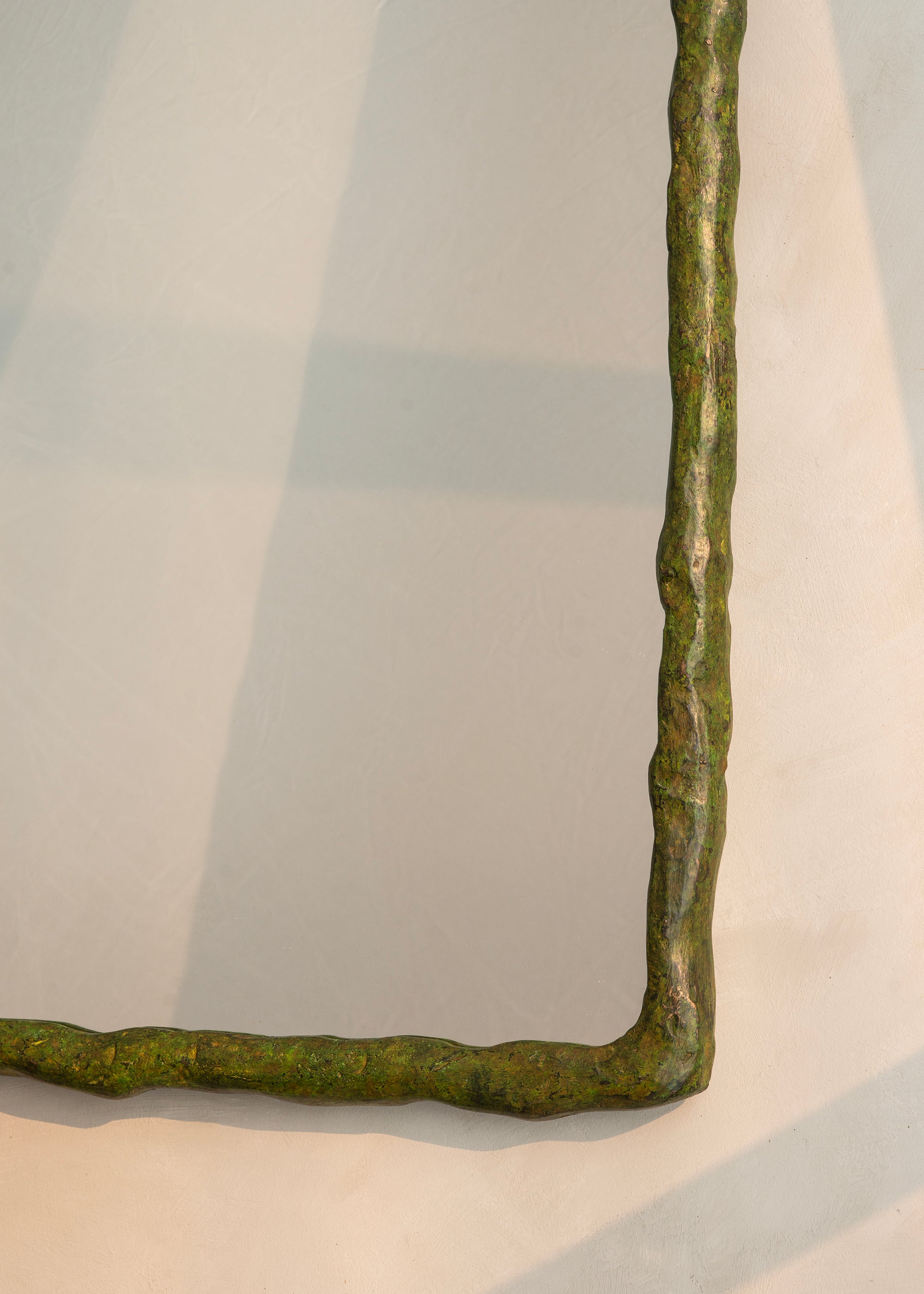 Suthep Mirror - Aged Green Cast Brass