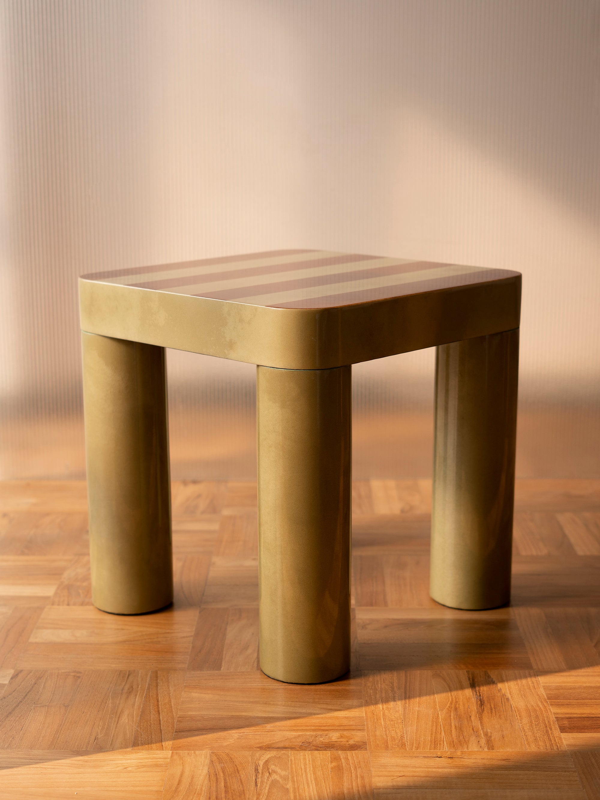 40 Side Table - Green + Brown