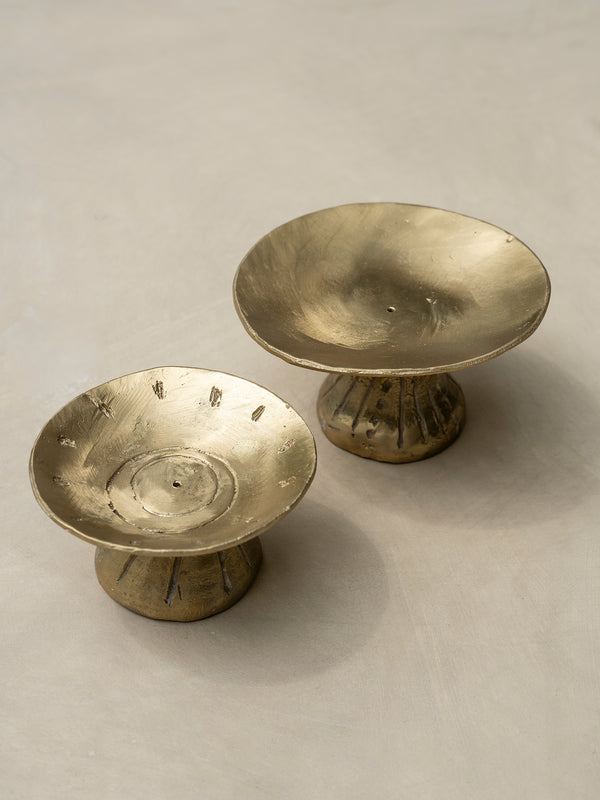 Ban Pa Ao Brass Incense Holders - Brushed Brass