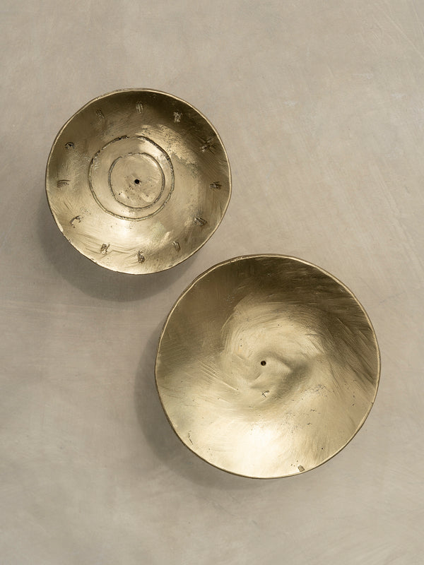 Ban Pa Ao Brass Incense Holders - Brushed Brass