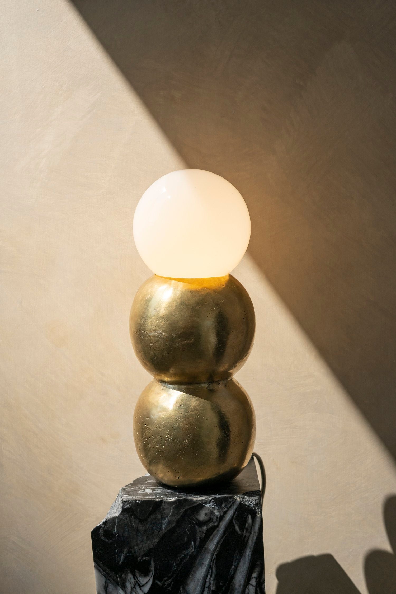 DOUBLE BUBBLE LAMP - BRUSHED BRASS