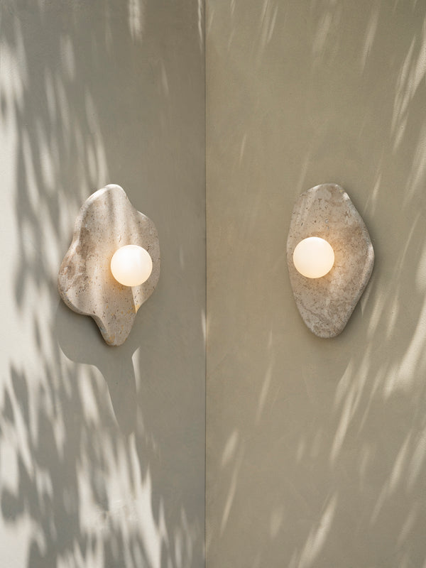 Blob Sconce #1 - Travertine