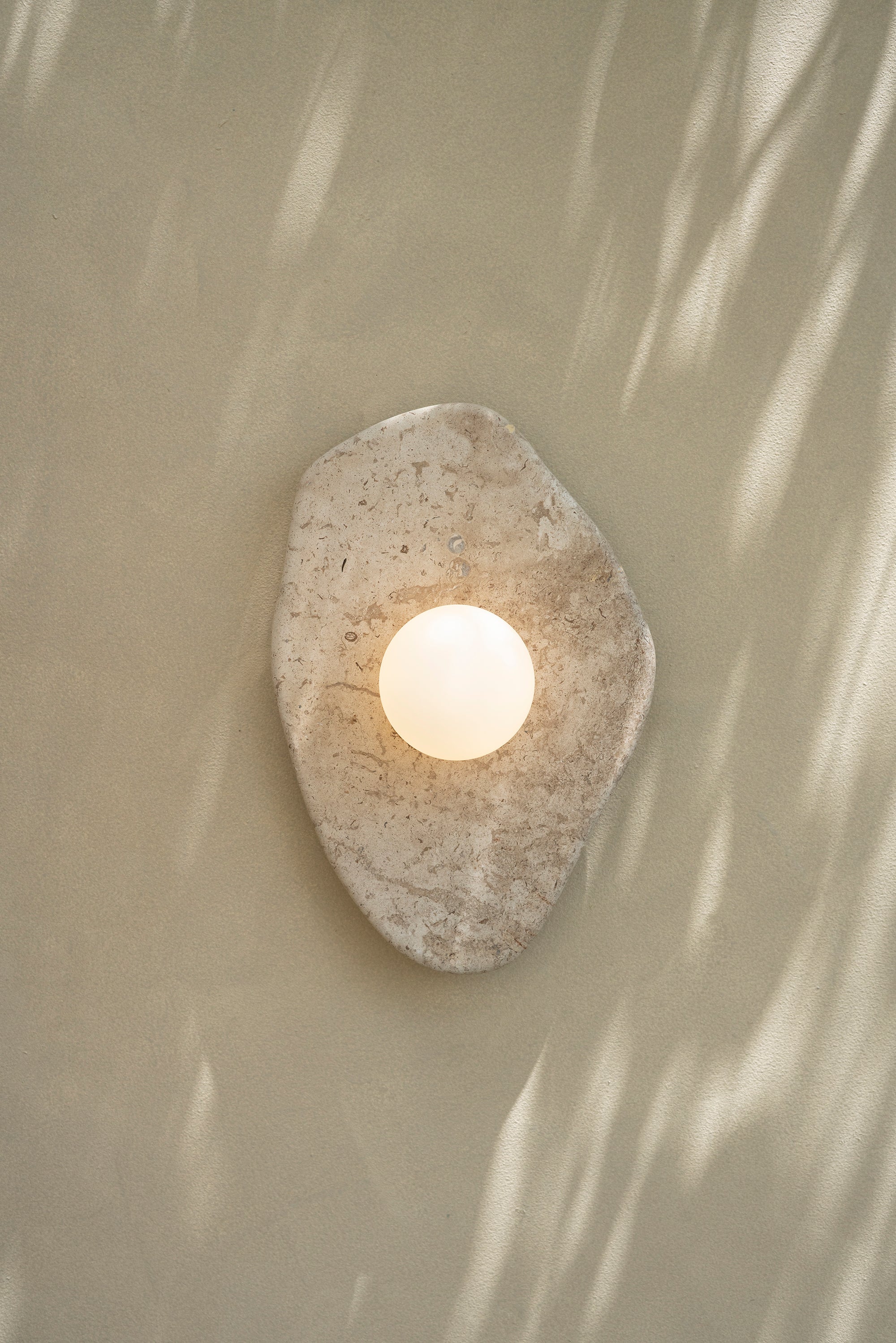 Blob Sconce #1 - Travertine