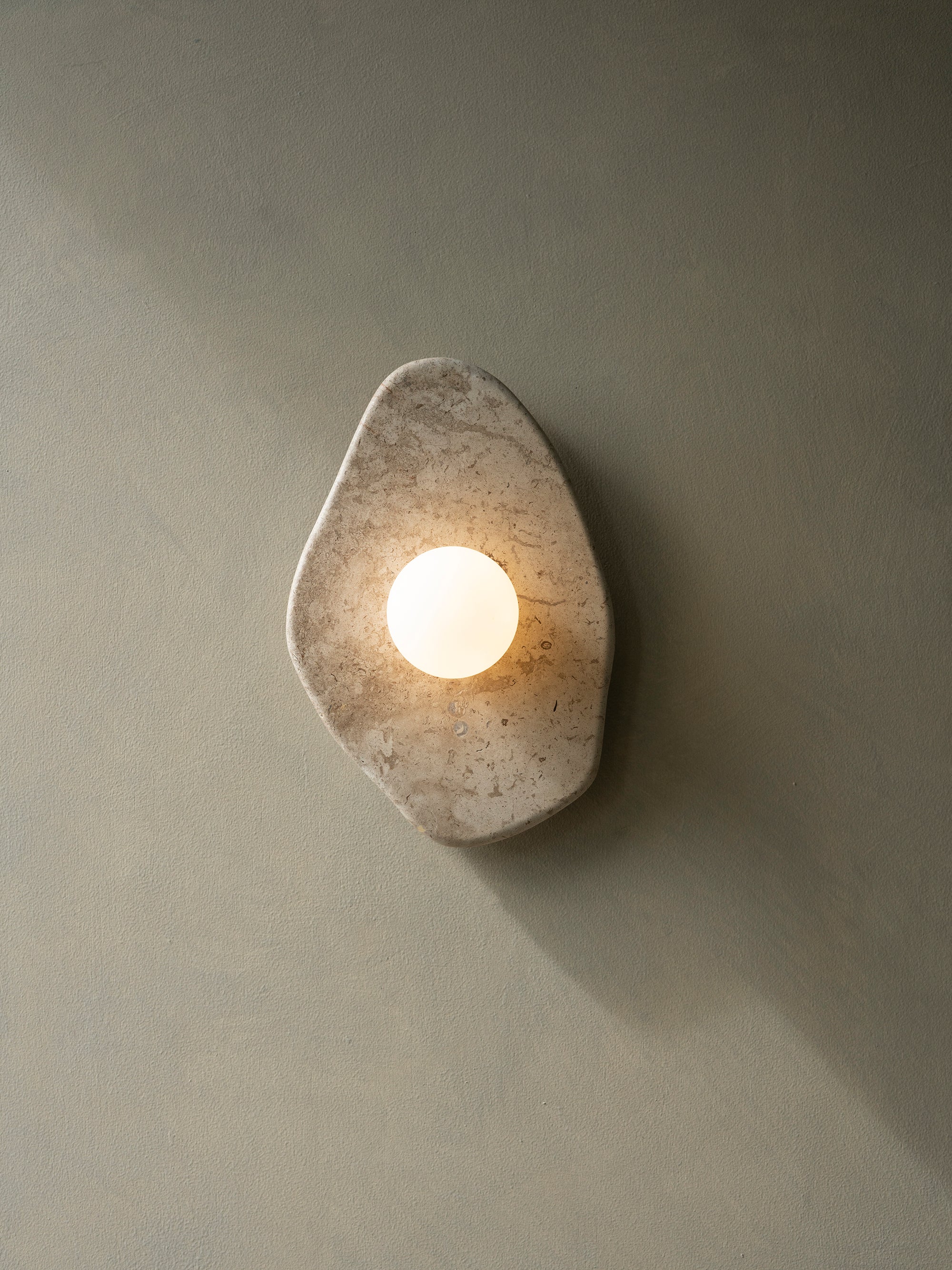 Blob Sconce #1 - Travertine