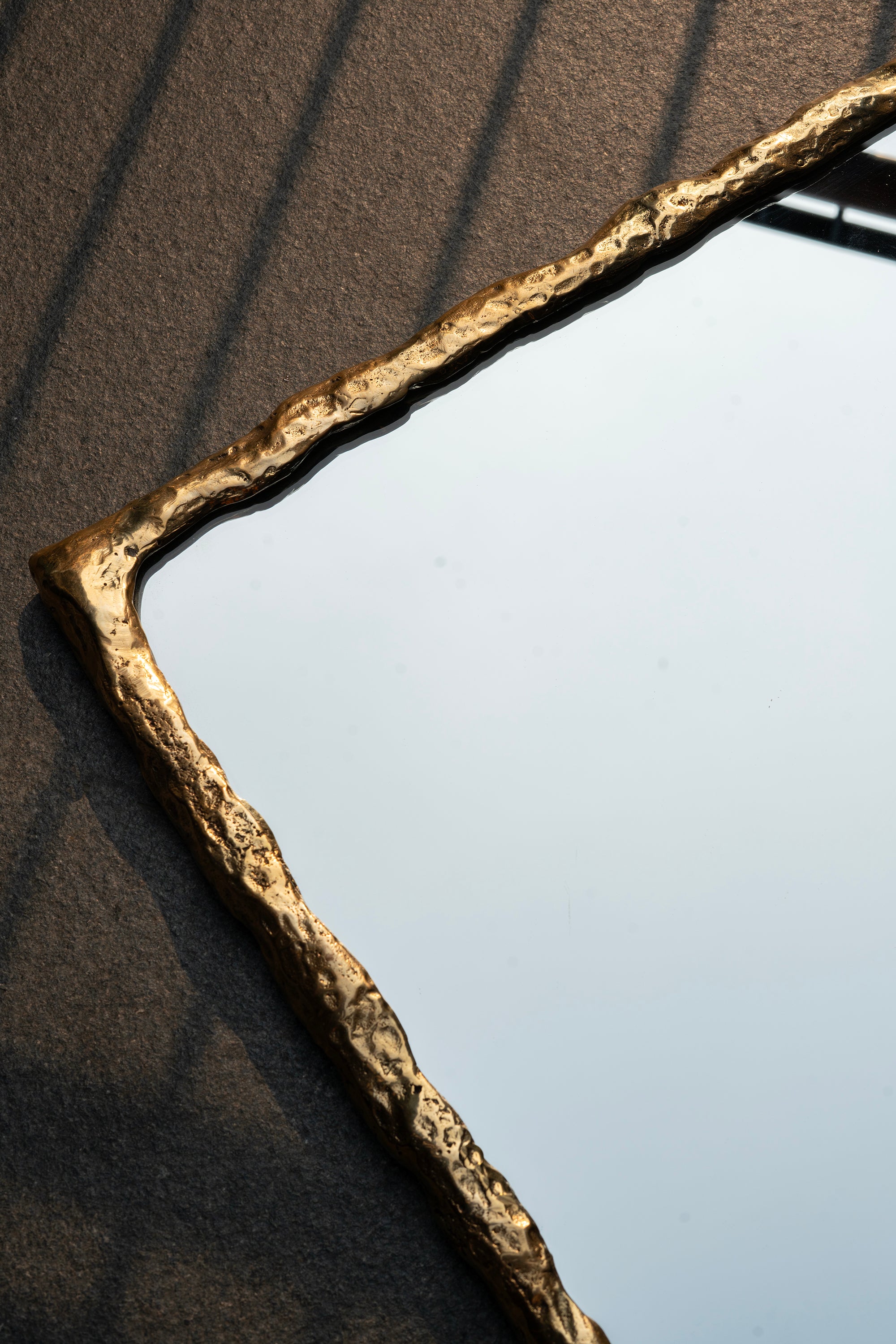 Suthep Mirror - Raw Polished Cast Brass