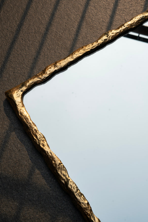 Suthep Mirror - Raw Polished Cast Brass