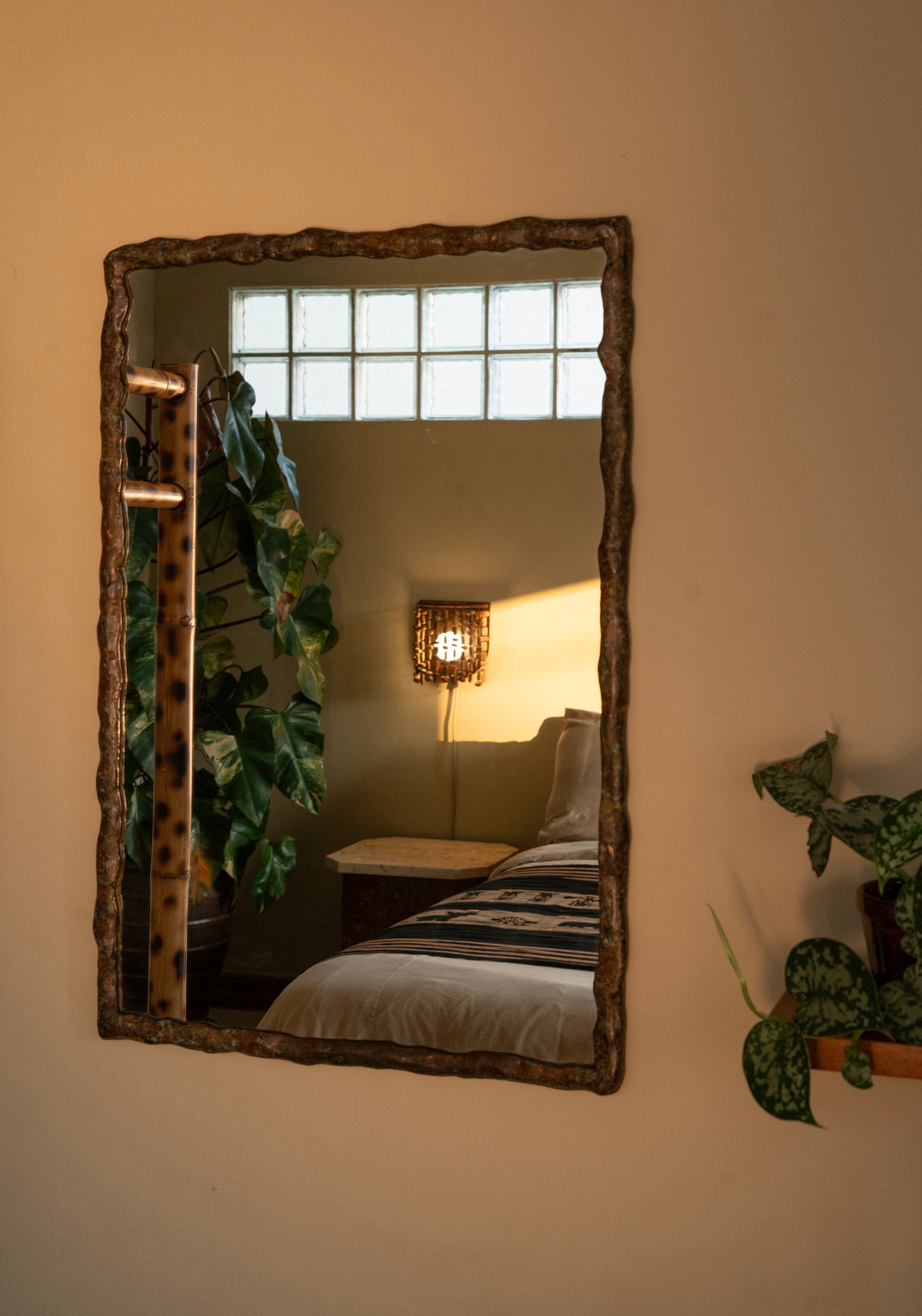 Suthep Mirror - Tri Color Antique Cast Brass