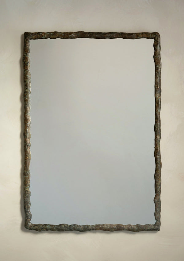 Suthep Mirror - Tri Color Antique Cast Brass